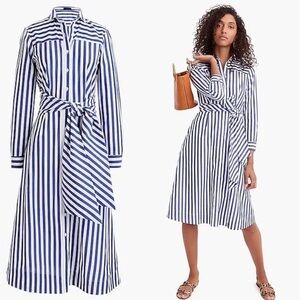J. Crew Striped Shirt Dress Size 20